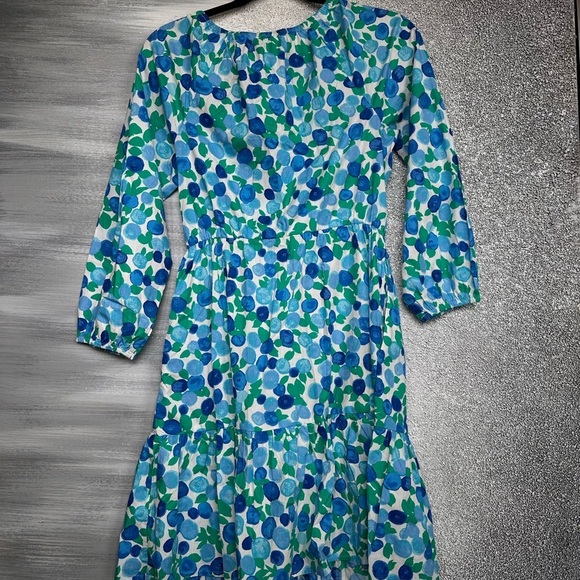 J. Crew Blue 3/4 Sleeve Bishop Sundress - Picture 4 of 8